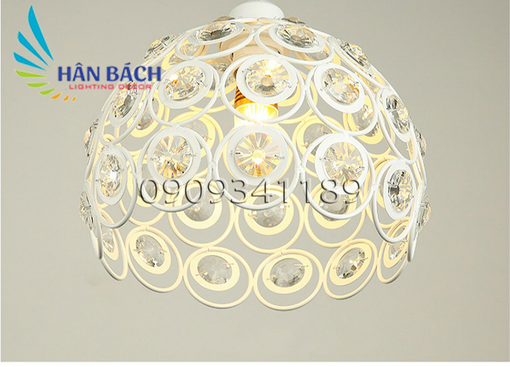 [HCM]Đèn thả bàn ăn  thả trần trang trí Pha Lê Cao Cấp chao 200mm