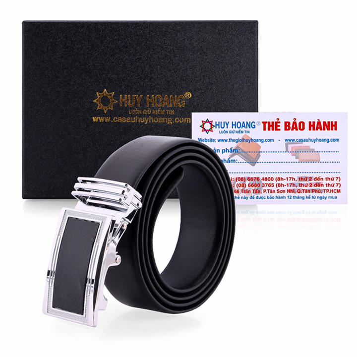 Thắt lưng nam da bò màu đen HK4111