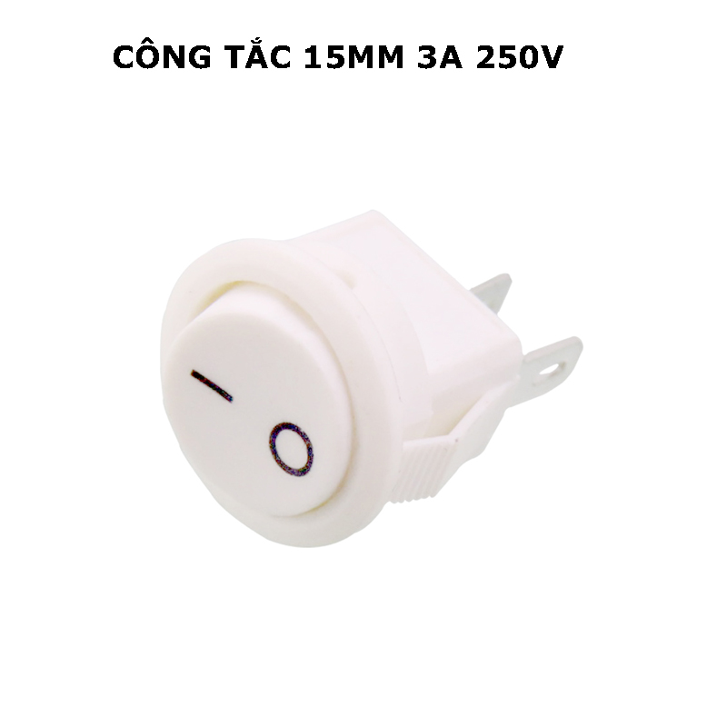 Công tắc TRÒN bập bênh 15MM 3A 250V