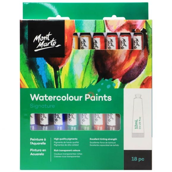 Bộ màu nước dạng tuýp Mont Marte 12ml