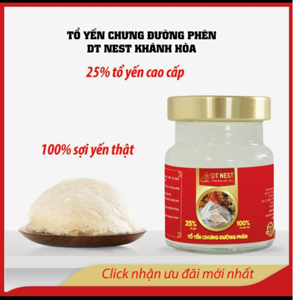 [Combo 12 hủ] Tổ yến chưng đường phèn (25% yến)