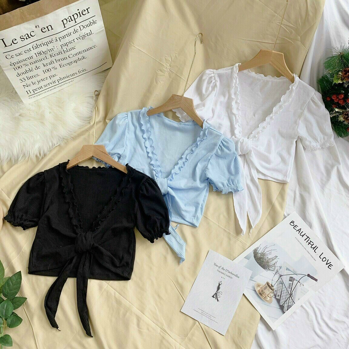 Áo Croptop Buộc Nơ