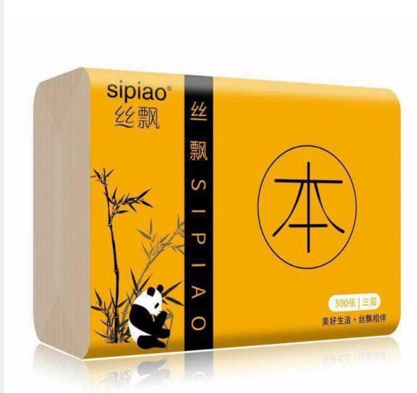 Giấy ăn gấu trúc Sipiao 1 thùng 30 gói