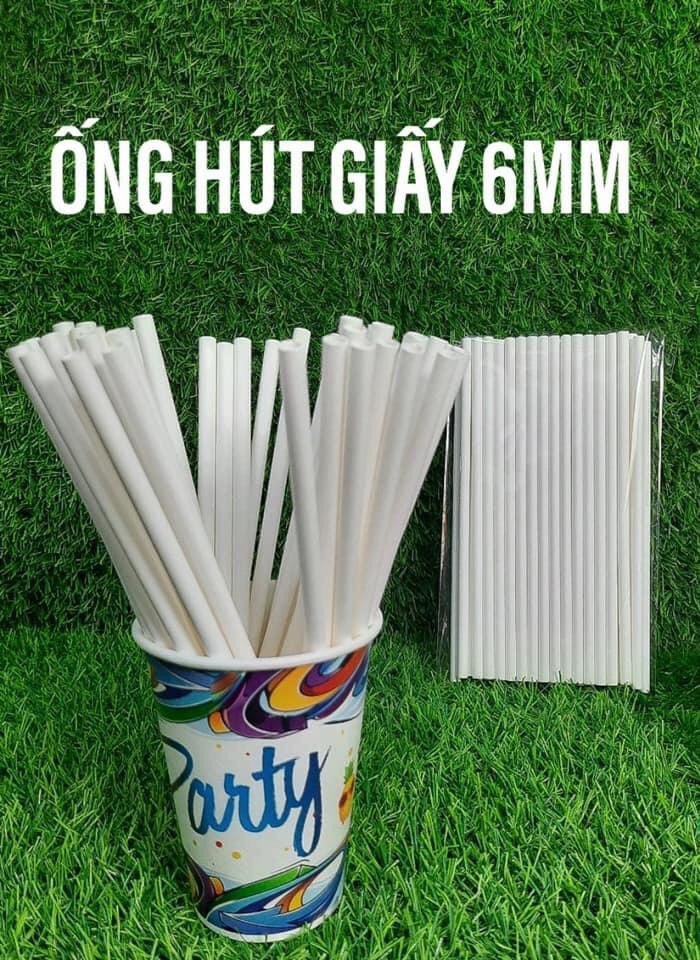 100 ống hút giấy phi 6