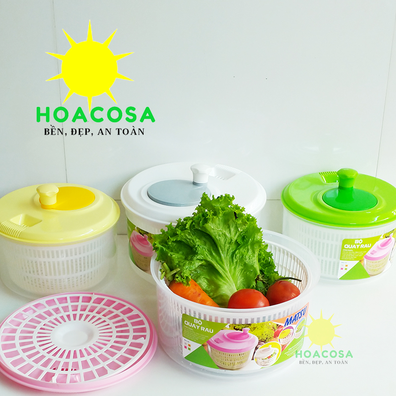 Bộ quay rau/ rổ quay rau lớn matsu nhựa duy tân- đẹp, gọn, dễ sử dụng- đồ gia dụng hoacosa.