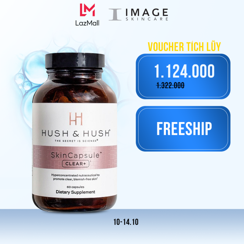 Viên uống ngăn ngừa mụn Image Hush & Hush Skincapsule Clear+ cao cấp