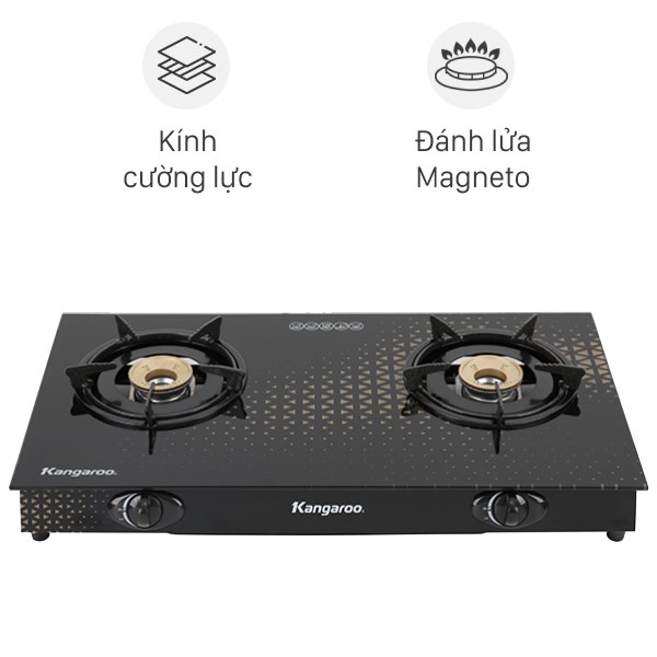 100% Authentic Kangaroo kg8g1c double gas stove-new display 99% zip ignition, unidirectional fire, gas-warranty 12 months
