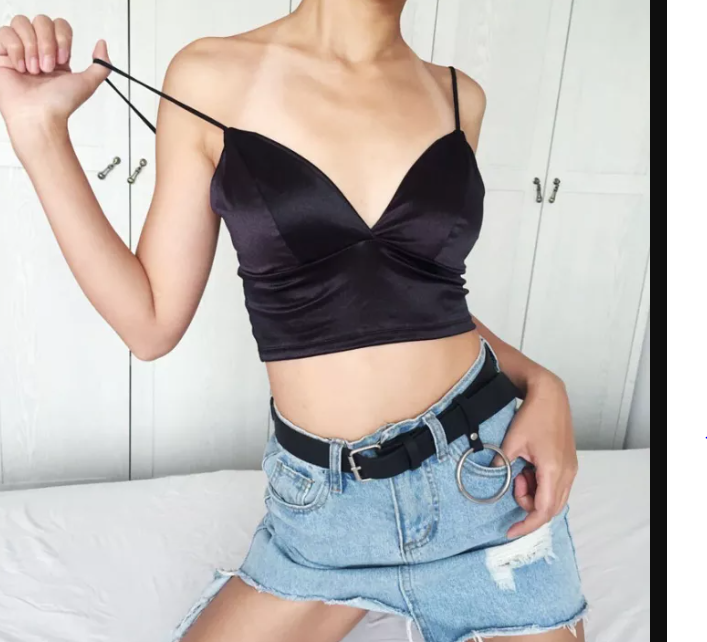Áo Bra lụa satin phi bóng sexy quyến rũ A014