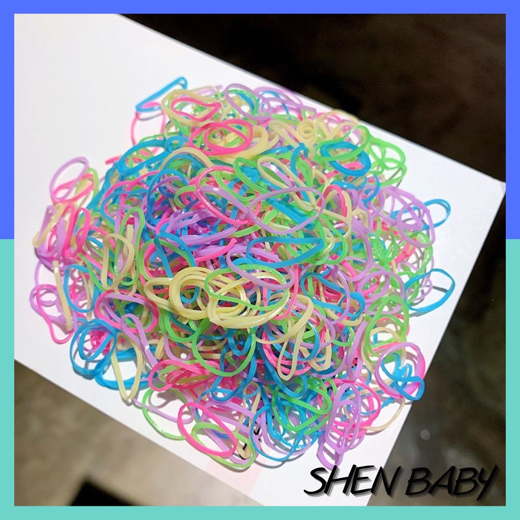 Chun buộc tóc, túi 1000 chiếc chun cột tóc KT38 Shen baby