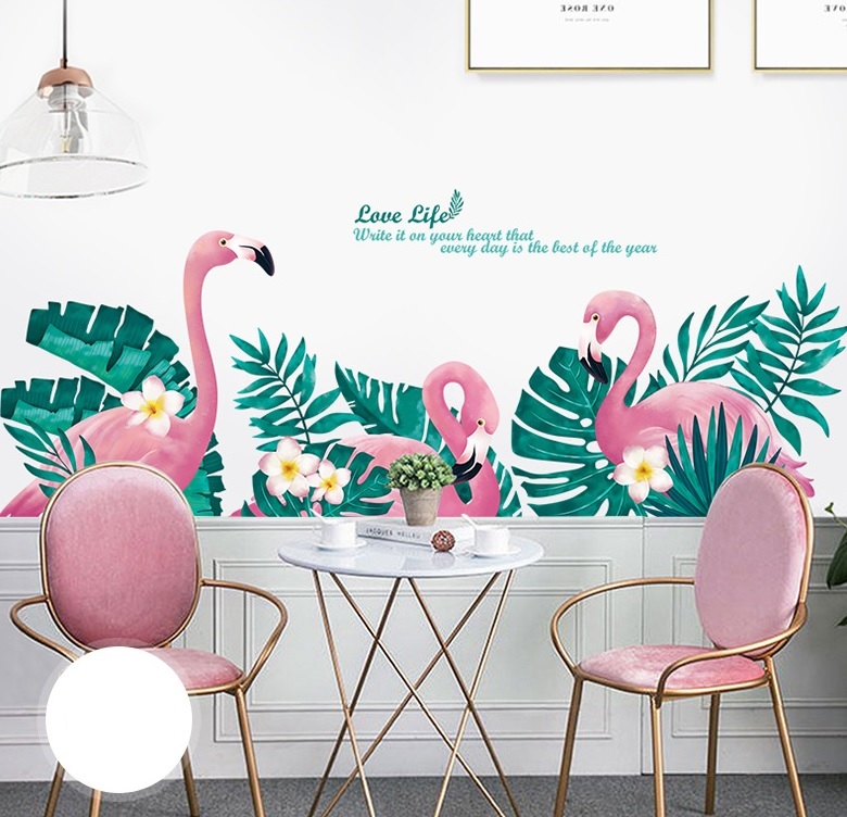 Decal dán tường Hạc hồng - C14 - Vivadecal