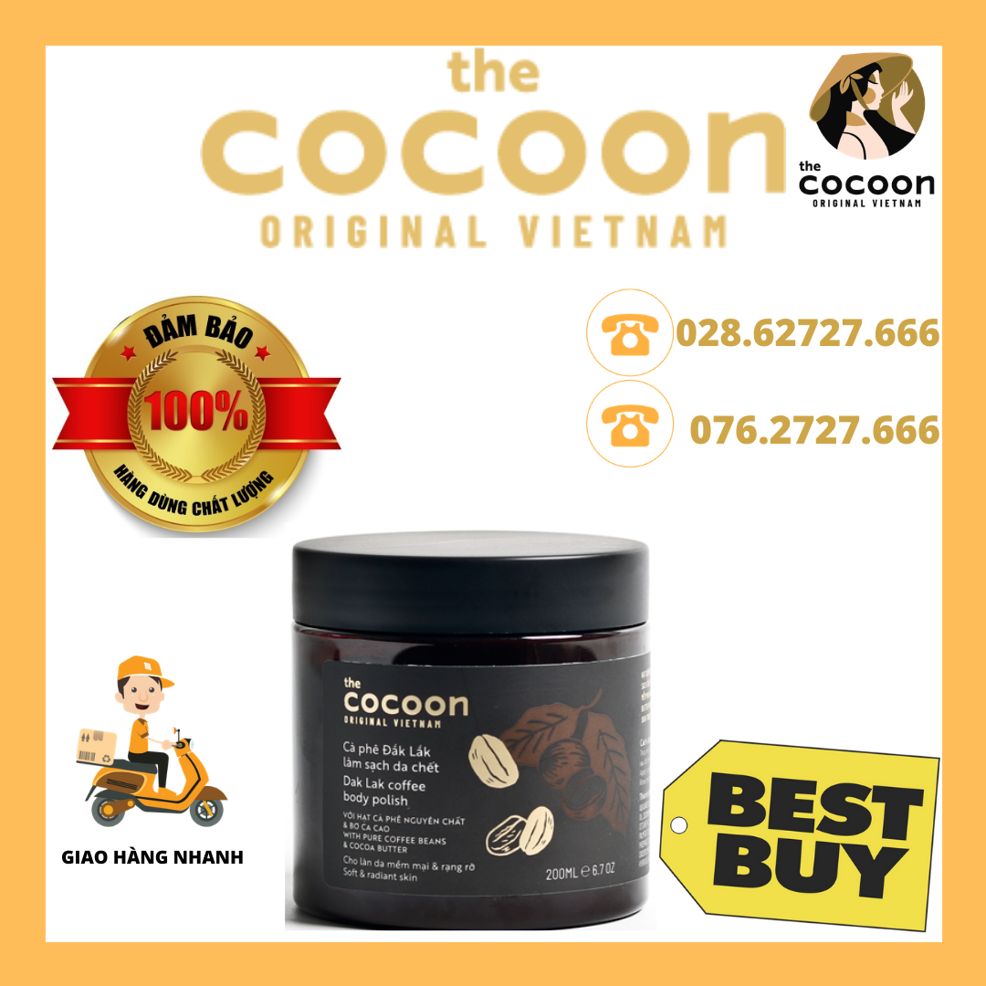 [HCM]Tẩy Da Chết The Cocoon Cà phê Đắk lắk Làm Sạch Da Chết (200ml)
