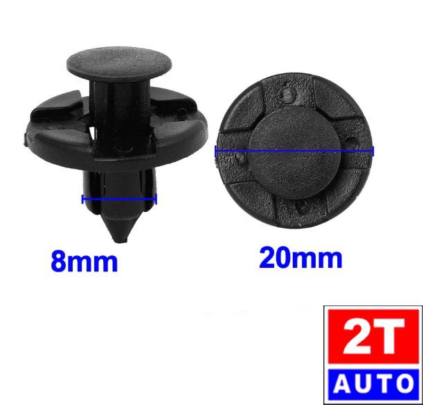 Bộ 10 đinh tán, chốt vít nở vit Nhựa 8mm Loại nẫy bấm chuyên dùng cho xe hơi ô tô - đường kính vít 8mm
