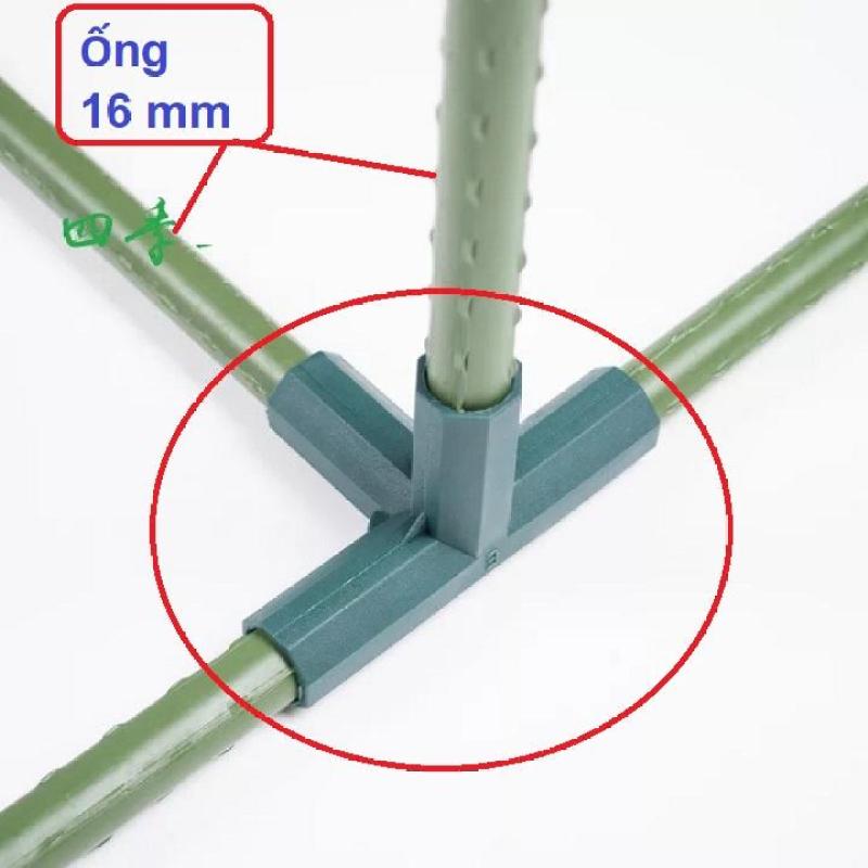 -B2- Khớp nối 4 chiều dùng nối ống thép bọc nhựa làm giàn leo.