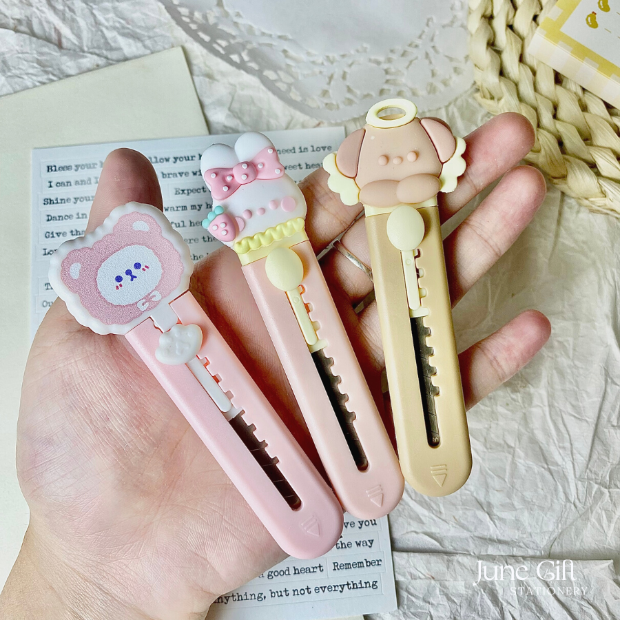 Dao rọc giấy mini tay mèo, gấu, thỏ dễ thương