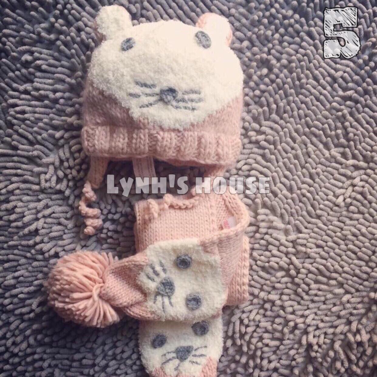 Set nón len và khăn choàng cổ Zara Baby cho bé