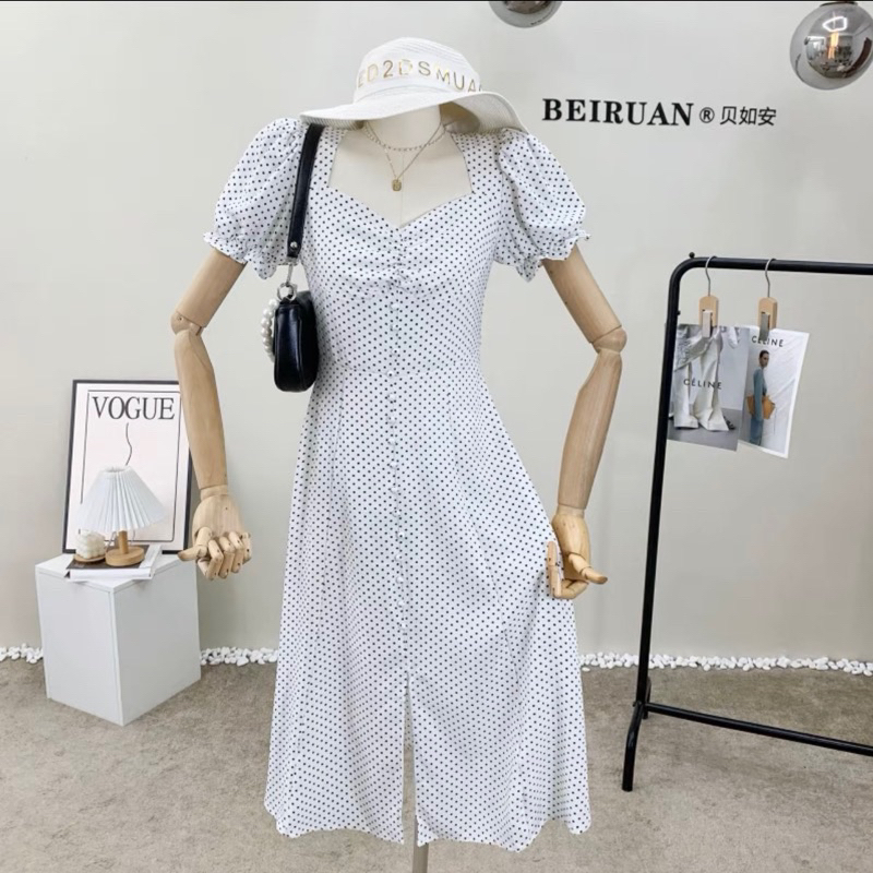 ĐẦM NHÚN NGỰC NÚT BỌC (có ảnh thật) MS58