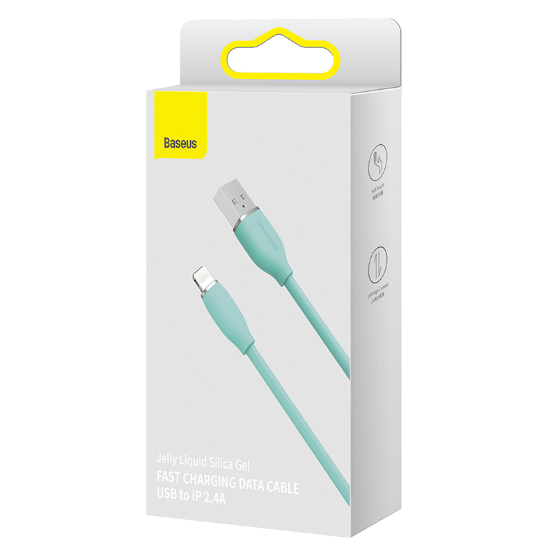 Cáp sạc nhanh cho IPhone Baseus Jelly Liquid Silica Gel Fast Charging 2.4A Data Cable
