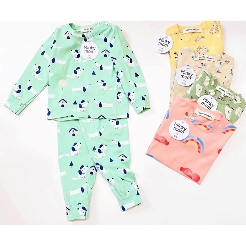 Bộ minky thun lạnh cho bé từ 6-18kg
