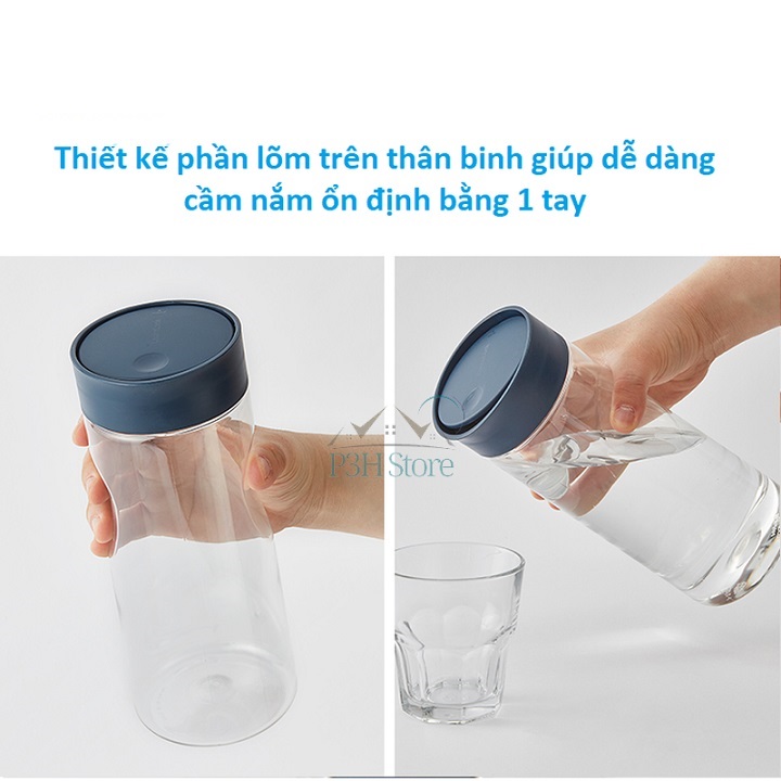 Bình nước Lock&Lock Easy Open với nắp thiết kế mở bằng 1 chạm dung tích 1.2L cao cấp