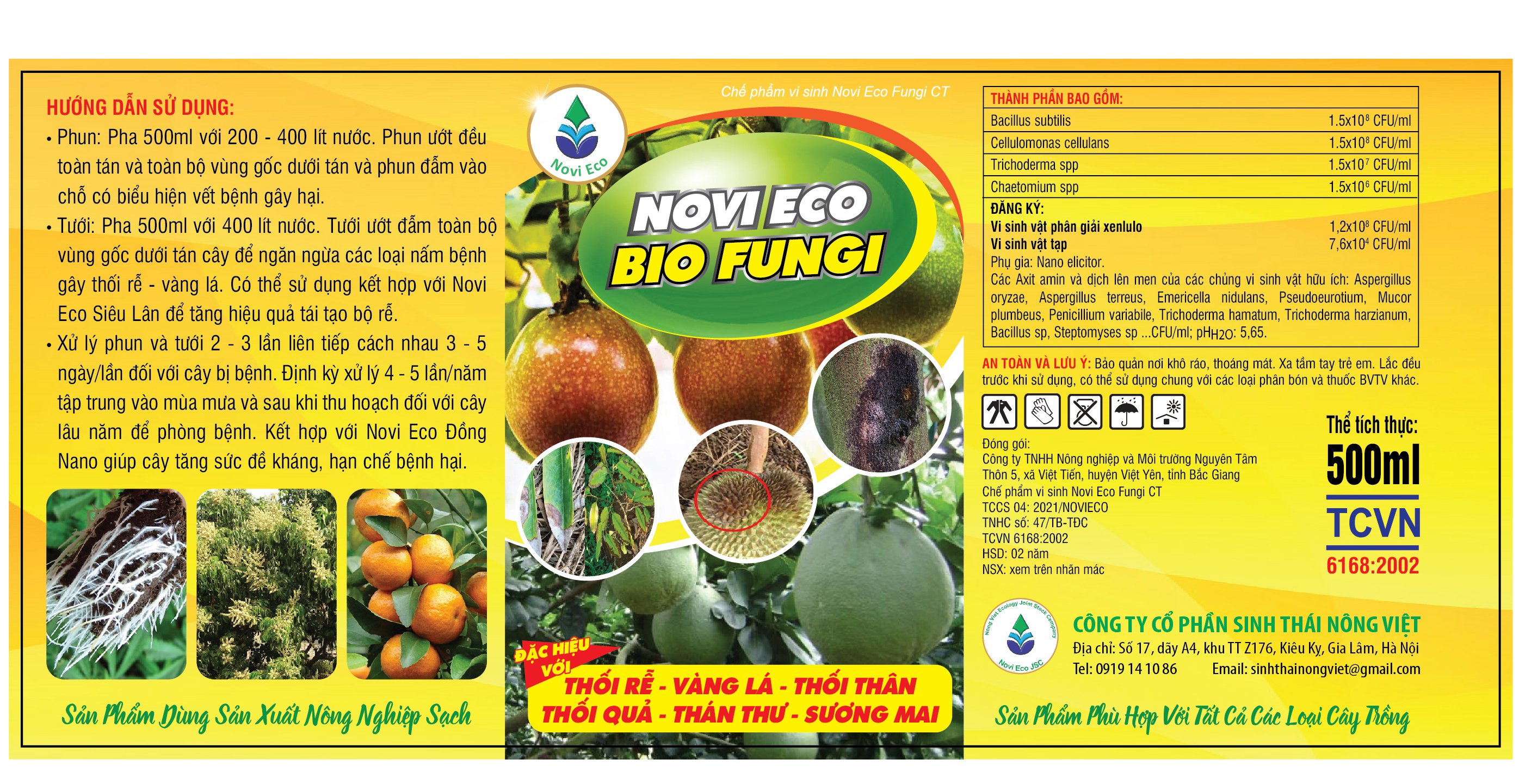 Chế phẩm sinh học Novi Eco Fungi CT