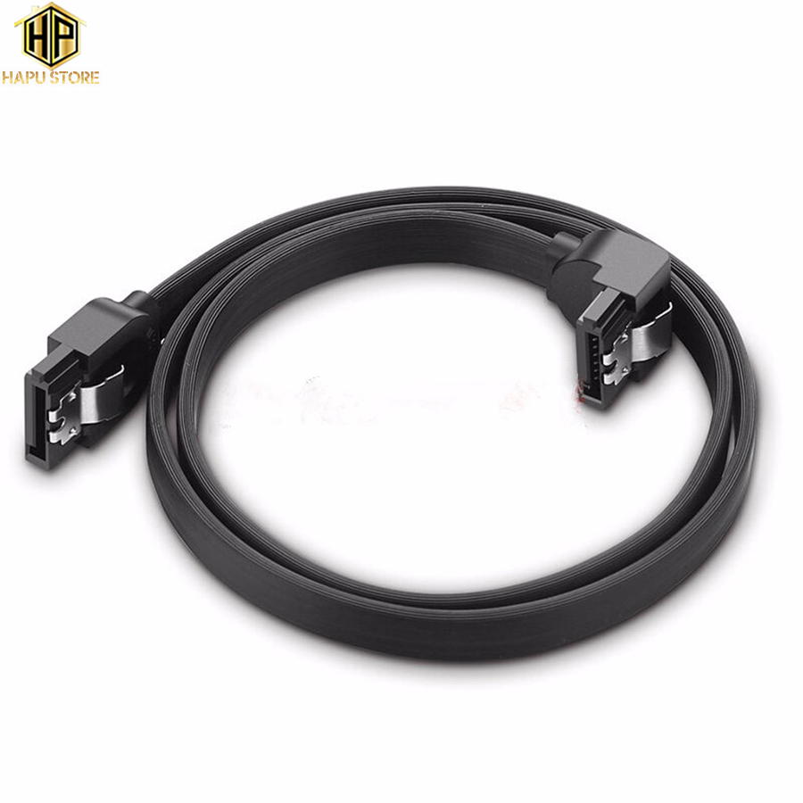 Cáp SATA 3.0 Ugreen 30797 dài 50cm đầu bẻ góc 90 độ cao cấp - HapuStore