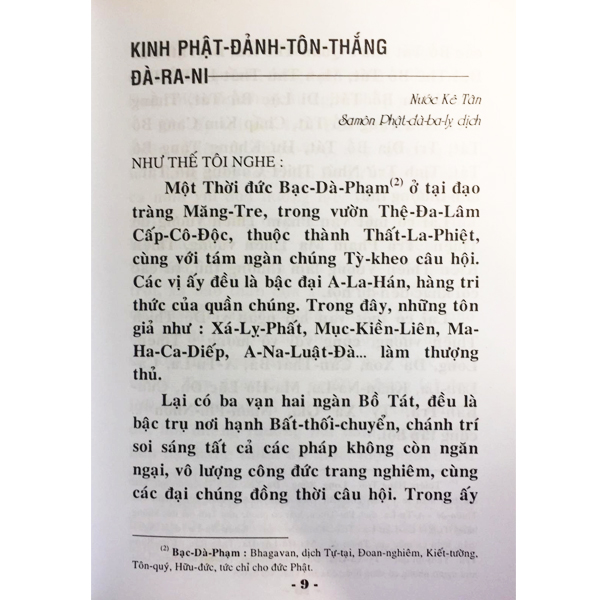 Kinh Phật Đảnh Tôn Thắng Đà Ra Ni