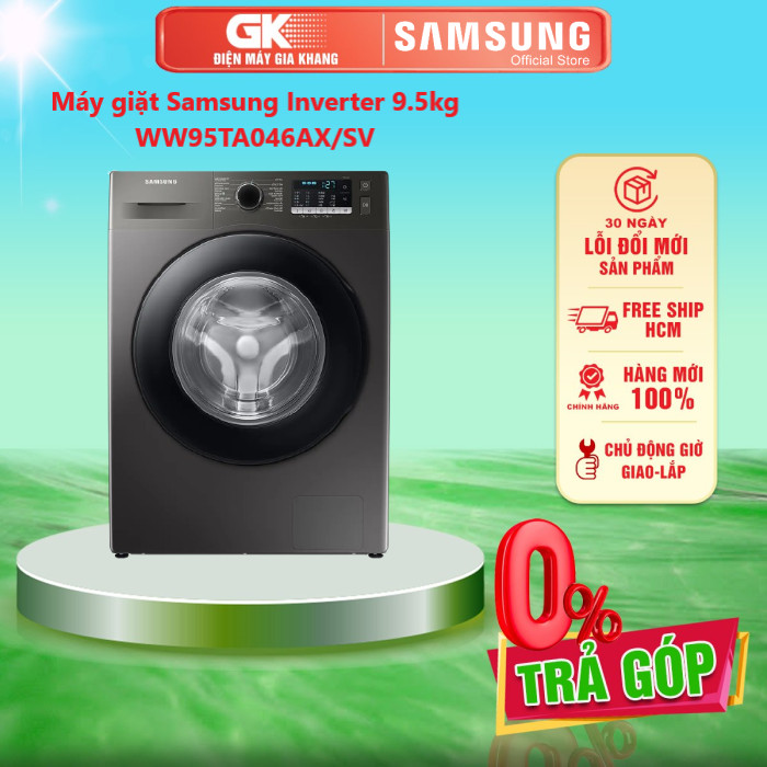 Máy giặt Samsung Inverter 9.5kg WW95TA046AX/SV Mới 2021 - GIAO TOÀN QUỐC - FREESHIP HCM