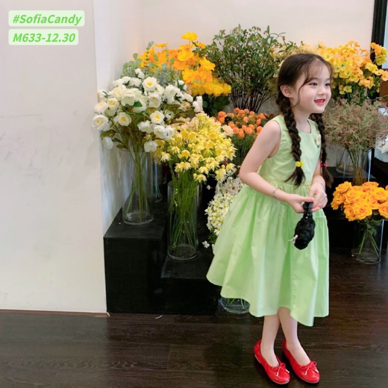 [NEW ARRIVAL] ĐẦM BÉ GÁI ĐỎ VÁY PHỒNG