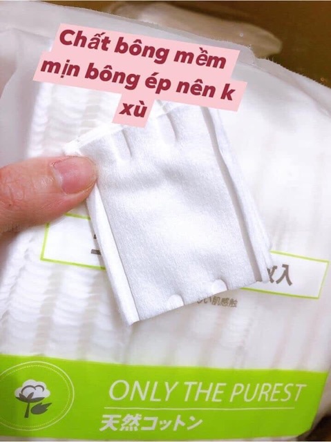 Bông tẩy trang Miniso túi 180 miếng siêu thấm