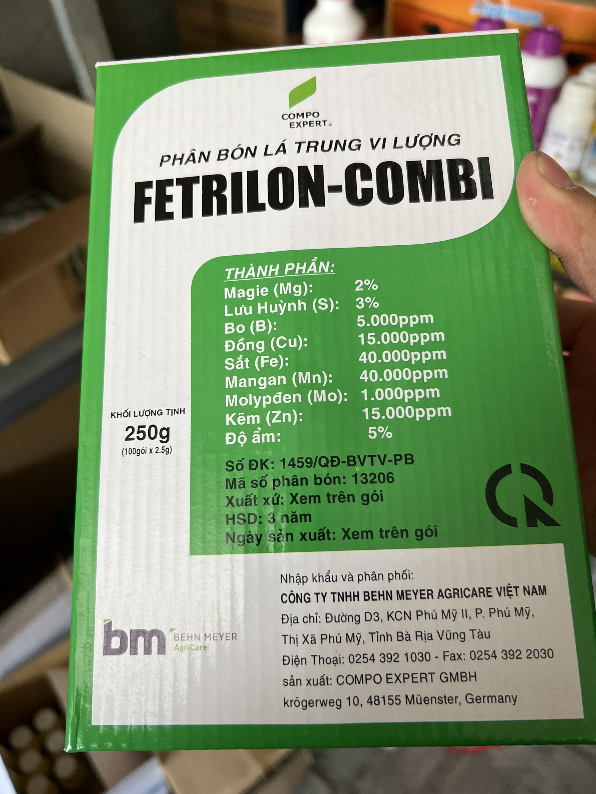 Phân bón lá trung vi lượng Fetrilon-Combi (gói 2,5gr) nhập khẩu Đức