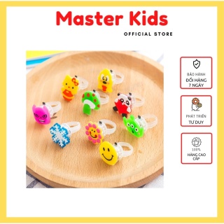 Nhẫn phát sáng hoạt hình có gắn đèn led cho bé, nhẫn đeo tay đồ chơi phát sáng đồ chơi cho bé Master Kids thumbnail