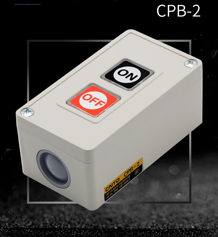 Công tắc hộp nút nhấn on off 3a-250 vac cpb-2 cntd
