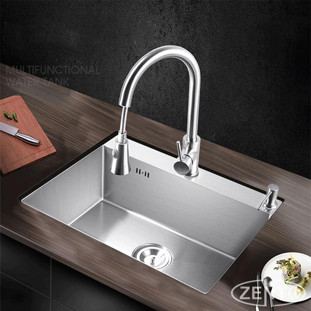 Chậu rửa bát inox 1 hố zento HD6845-304