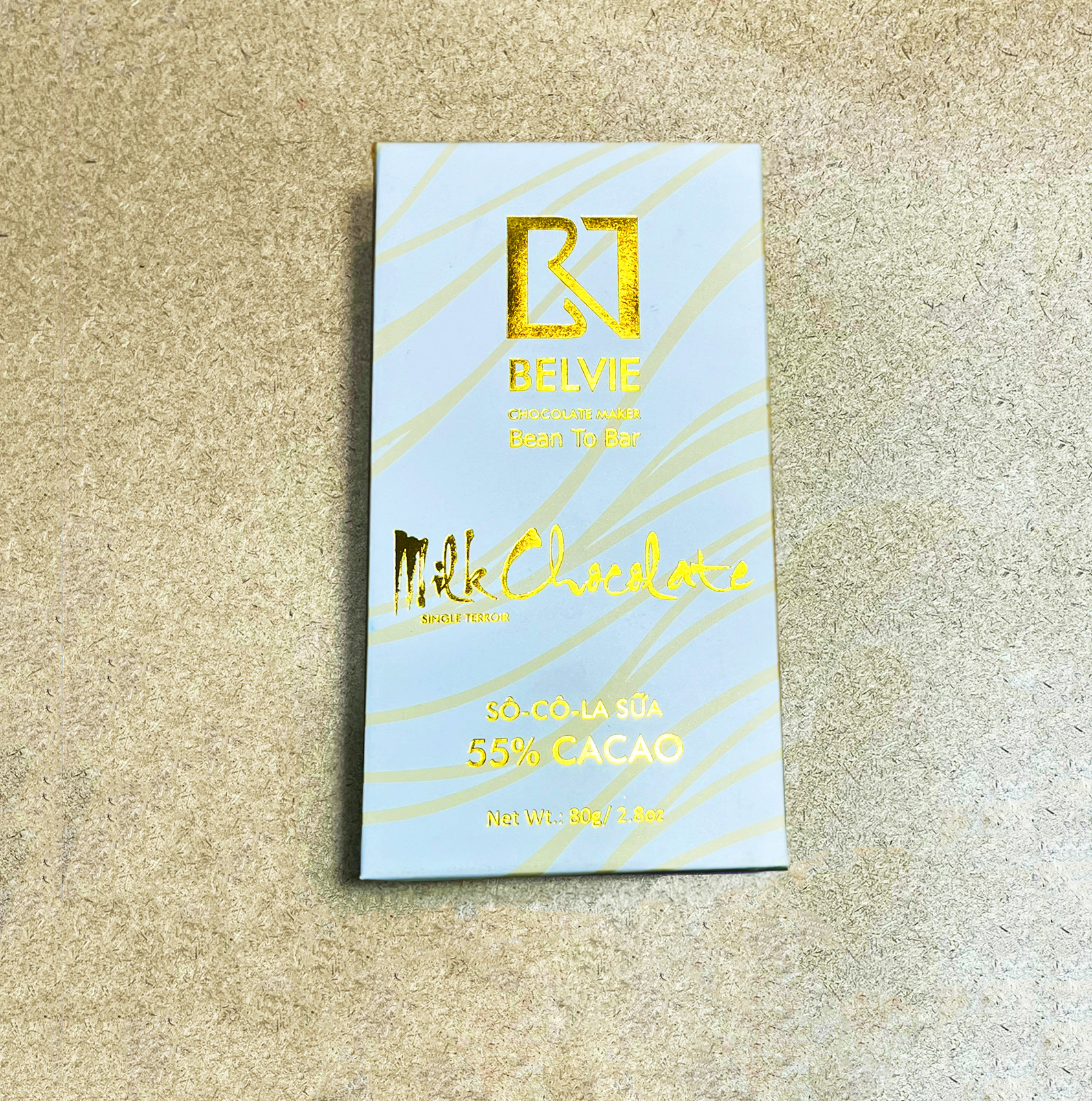Belvie Milk Chocolate 55% cacao, 80gr