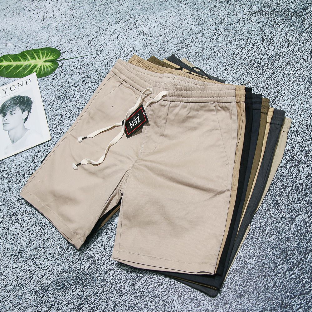Quần Short Nam Kaki Lưng Thun Xuất Hàn