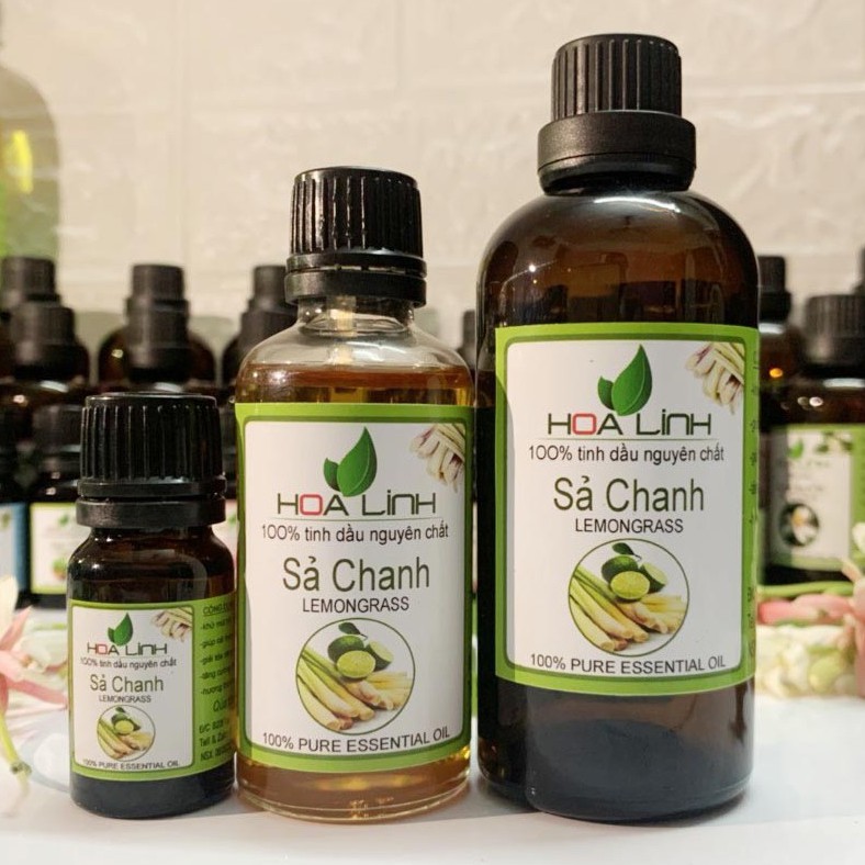 (Combo 2) chai 100ml tinh dầu Sả Chanh ( Tặng 2 vỏ lọ treo xe ) nguyên chất  - đuổi côn trùng , xông phòng kháng khuẩn
