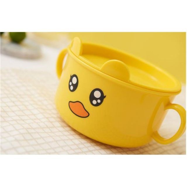 Bộ Khay Ăn Dặm Hình Vịt Vàng Cute Cho Bé