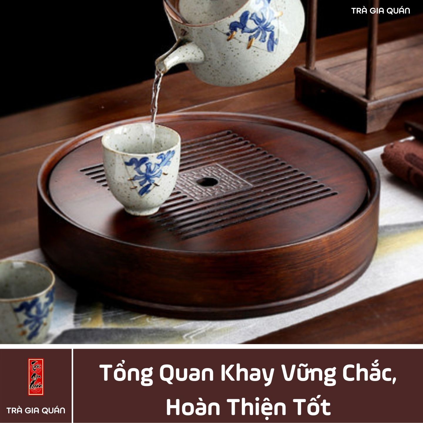 Khay Trà Tre Cao Cấp Tròn KT 09