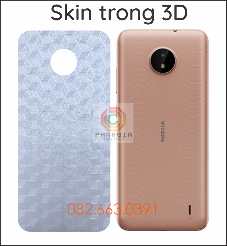 Miếng dán mặt lưng skin carbon Nokia C20