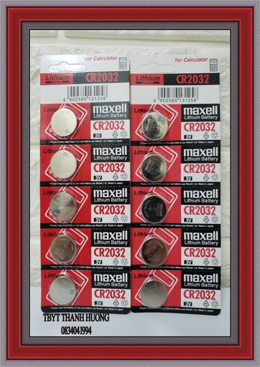 Vỉ 5 viên pin CR2032 Maxell