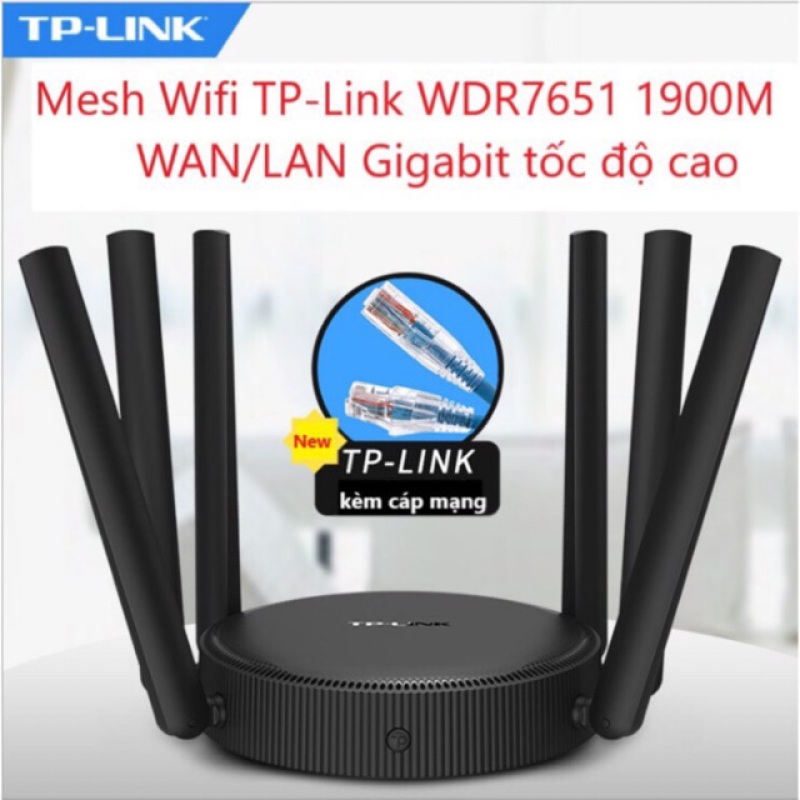 Bảng giá Bộ Phát Wifi Mesh Gigabit TP-Link WDR7651 AC1900 Băng Tần Kép Xuyên Tường Cực Khỏe Wifi Mesh Gigabit TP-Link Phong Vũ