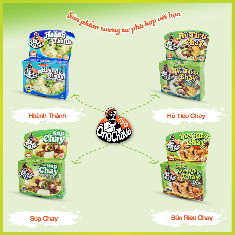 Lốc 12 Hộp Viên Gia Vị Súp Chay Ông Chà Và 75g