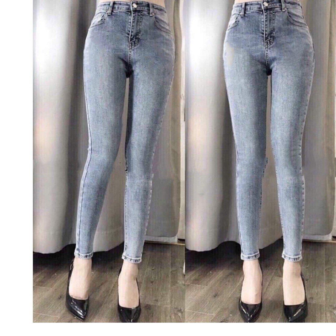 QUẦN JEAN NỮ XANH NHẠT LƯNG CAO TRƠN CÓ SIZE ĐẠI  26 ĐẾN 34 1045