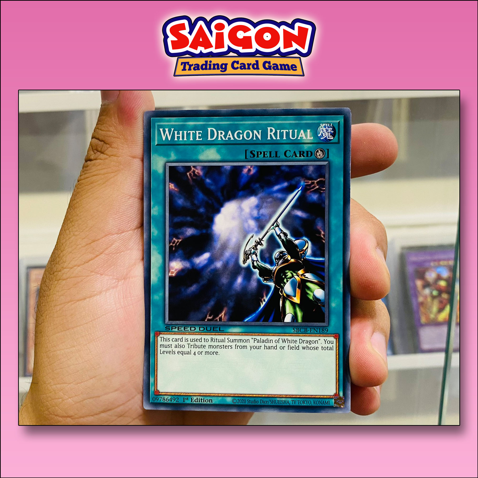 Thẻ bài yugioh mã sbcb-en189 - white dragon ritual - common - 1st edition