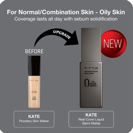 Kem Nền Kiểm Soát Dầu Kate Real Cover Liquid - Semi Matte