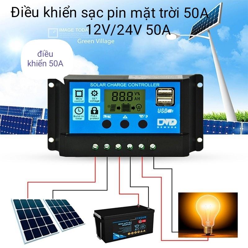 Điều khiển sạc pin mặt 50A
