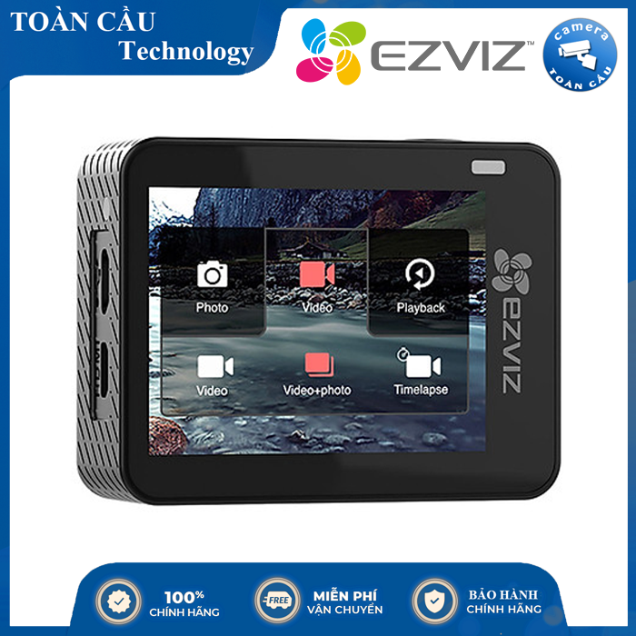[HCM][100% CHÍNH HÃNG]Action Camera Ezviz S2 (Đen) – Hàng Chính Hãng