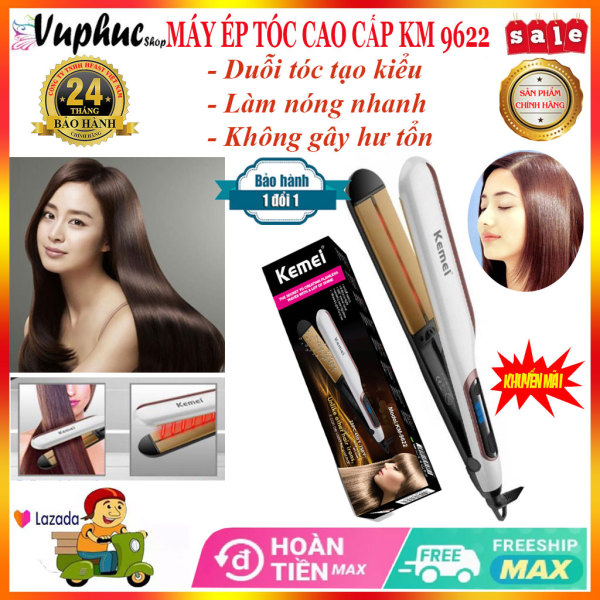 Máy Duỗi Tóc Chuyên Nghiệp Kemei 9623, máy làm tóc, máy ép tóc mini, máy kẹp tóc chính hãng giá rẻ có 4 mức chỉnh nhiệt độ dễ dàng sử dụng làm tóc thẳng suôn mượt không lo hỏng tóc, bảo hành 24 tháng.