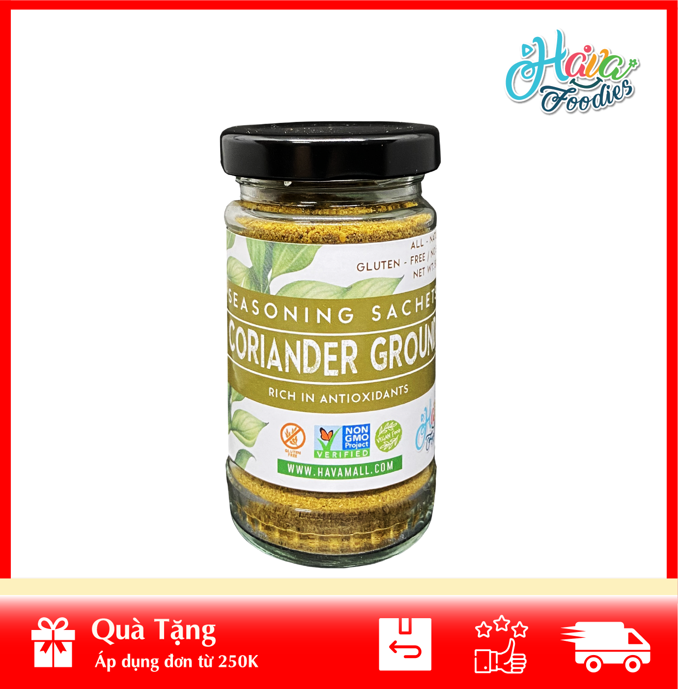 [HOÀN TIỀN MAX 10%][ HÀNG CÔNG TY NHẬP KHẨU ] Bột Ngò Khô Lọ Thuỷ Tinh 50gr - Coriander Ground