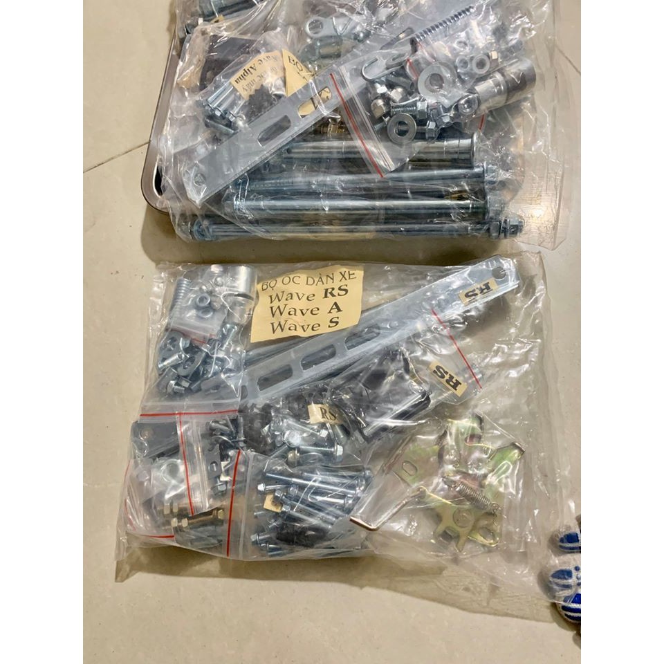 BỘ ỐC DÀN XE WAVE RS, WAVE A, WAVE S FULL 95% HÀNG MỚI